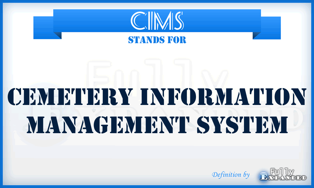 CIMS - Cemetery Information Management System