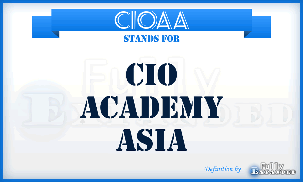 CIOAA - CIO Academy Asia