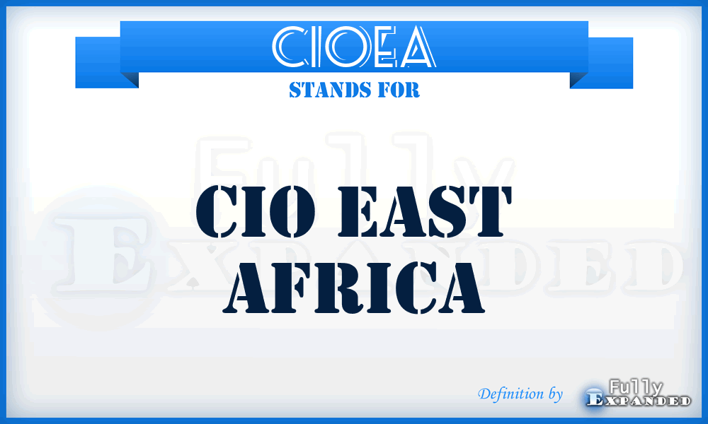 CIOEA - CIO East Africa