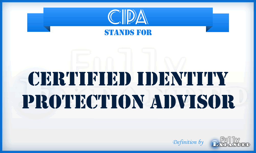 CIPA - Certified Identity Protection Advisor