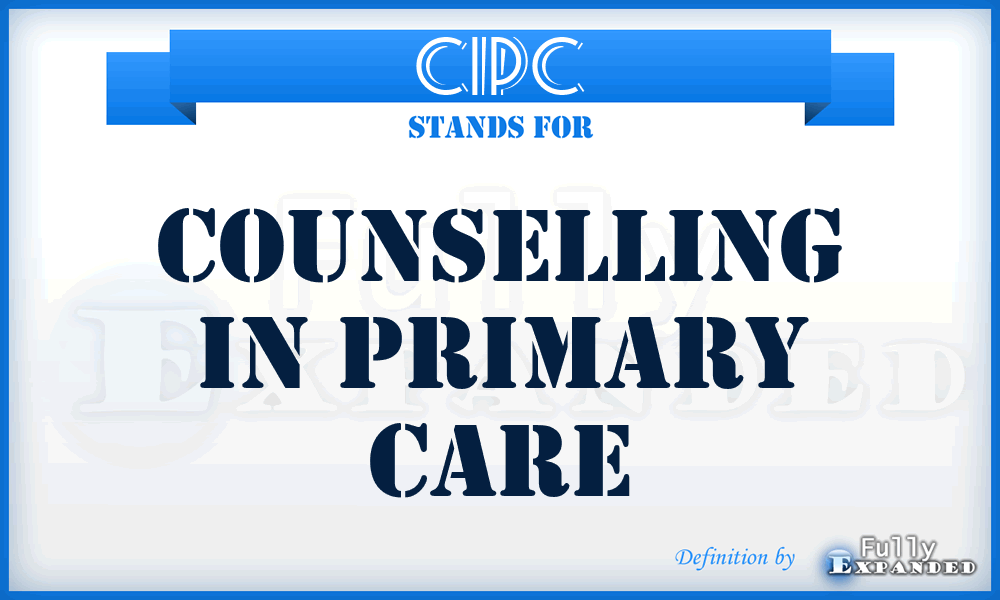 CIPC - Counselling in Primary Care