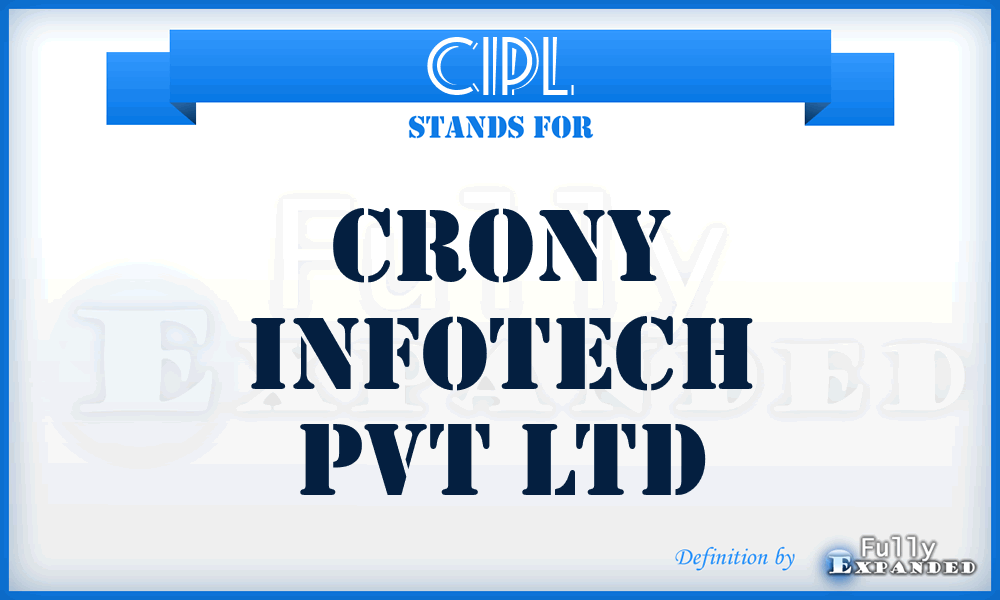 CIPL - Crony Infotech Pvt Ltd