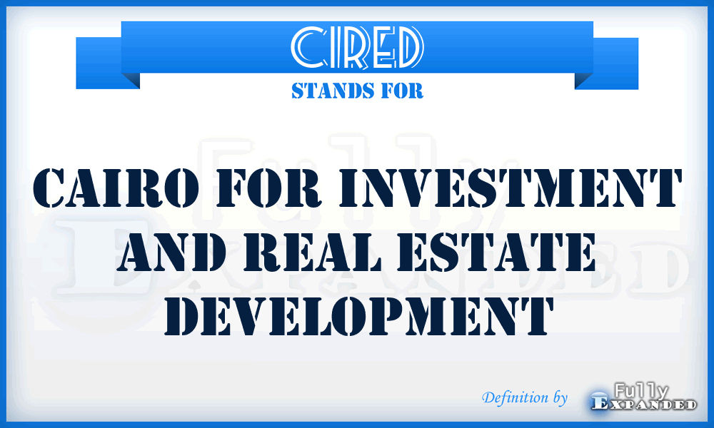 CIRED - Cairo for Investment and Real Estate Development