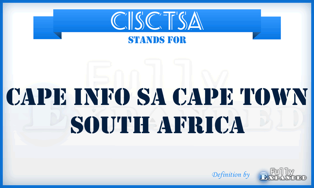 CISCTSA - Cape Info Sa Cape Town South Africa