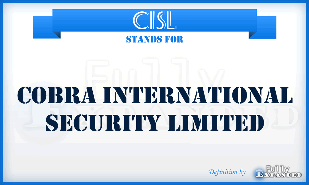 CISL - Cobra International Security Limited