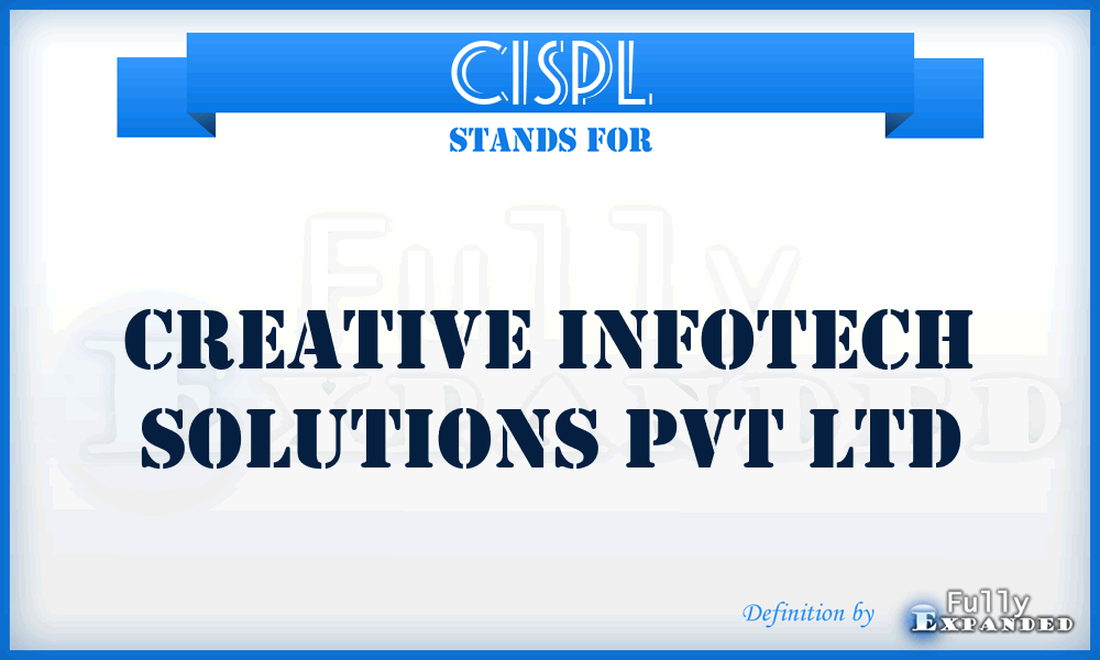 CISPL - Creative Infotech Solutions Pvt Ltd