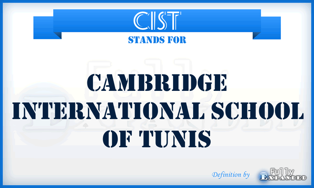 CIST - Cambridge International School of Tunis