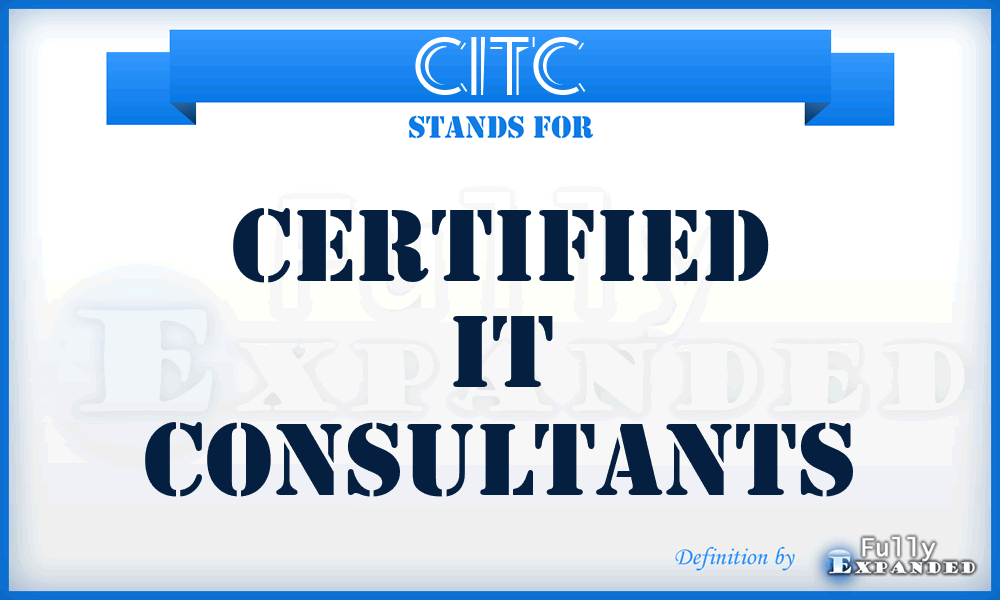 CITC - Certified IT Consultants