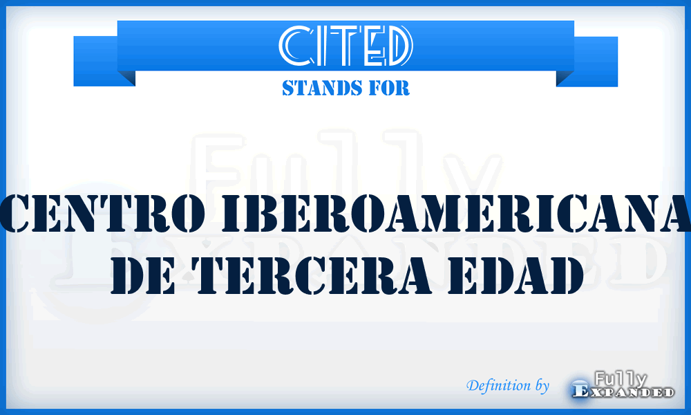 CITED - Centro Iberoamericana de Tercera Edad