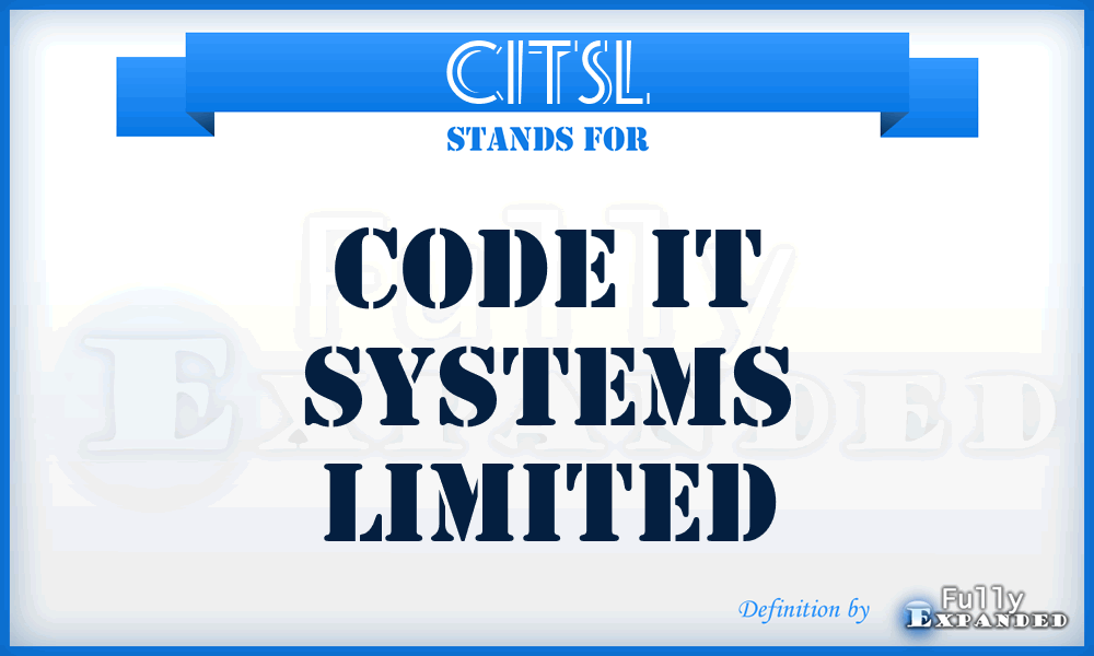 CITSL - Code IT Systems Limited