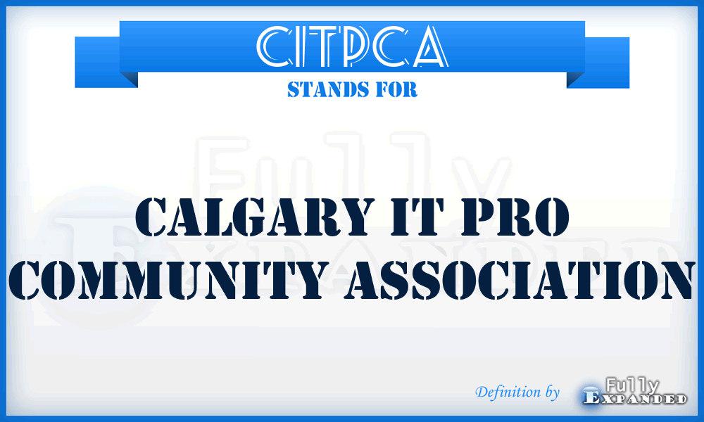 CITPCA - Calgary IT Pro Community Association
