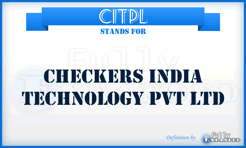 CITPL - Checkers India Technology Pvt Ltd
