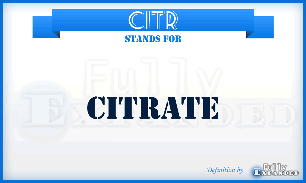 CITR - Citrate