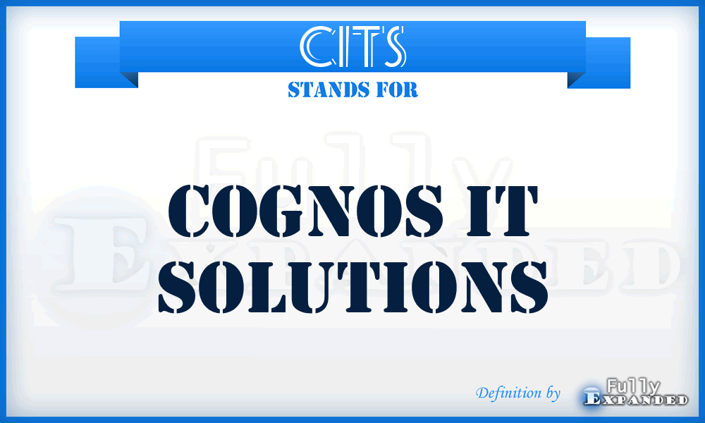 CITS - Cognos IT Solutions
