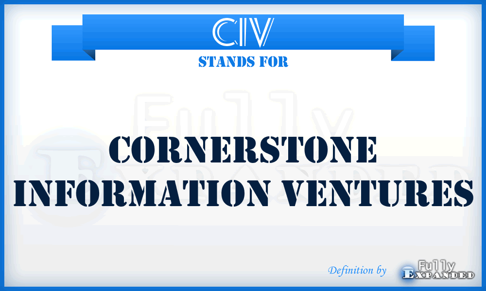 CIV - Cornerstone Information Ventures