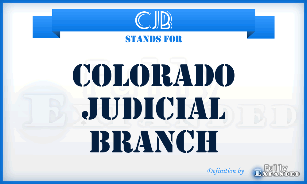 CJB - Colorado Judicial Branch