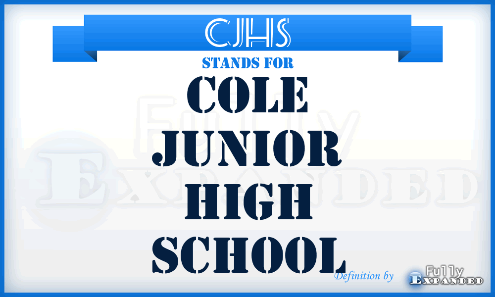 CJHS - Cole Junior High School