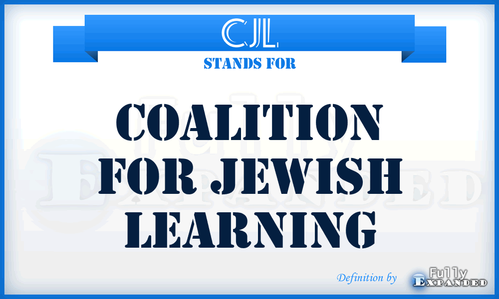 CJL - Coalition for Jewish Learning