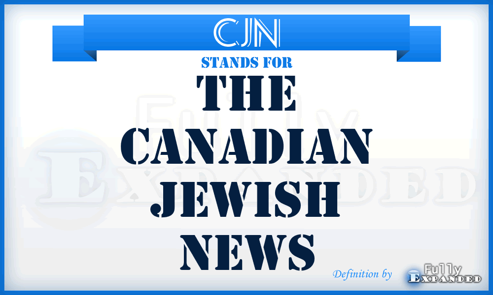 CJN - The Canadian Jewish News