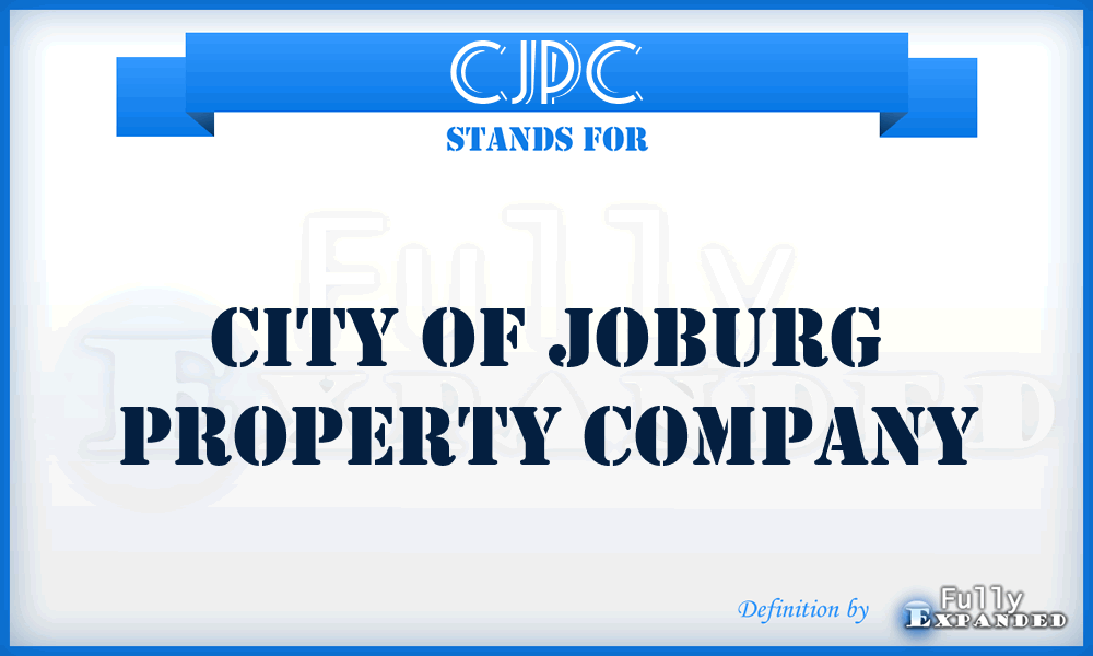 CJPC - City of Joburg Property Company