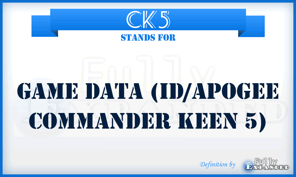 CK5 - Game data (iD/Apogee Commander Keen 5)