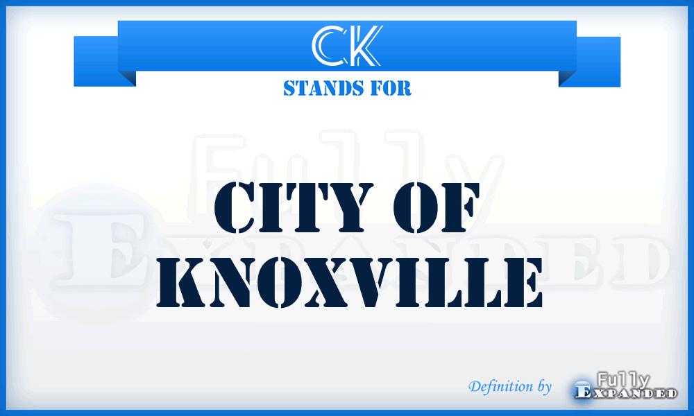 CK - City of Knoxville