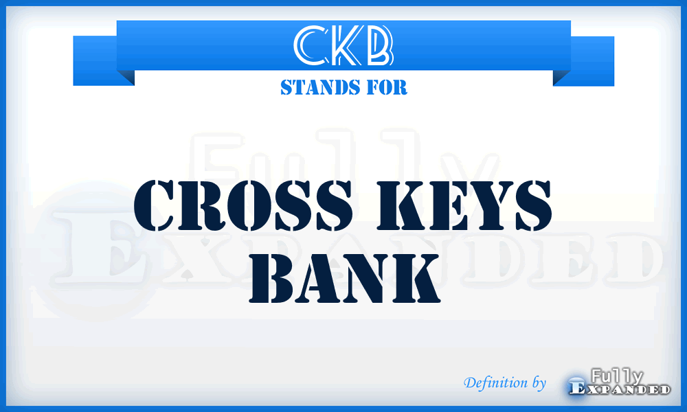 CKB - Cross Keys Bank