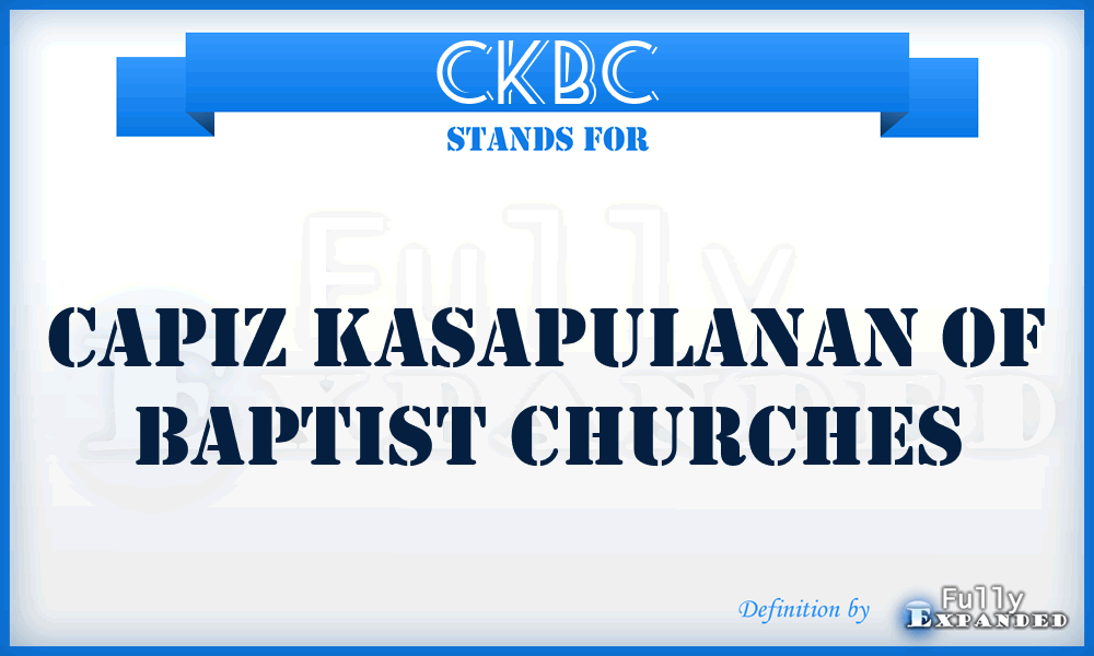 CKBC - Capiz Kasapulanan of Baptist Churches