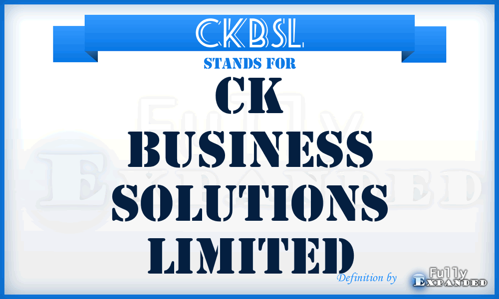 CKBSL - CK Business Solutions Limited