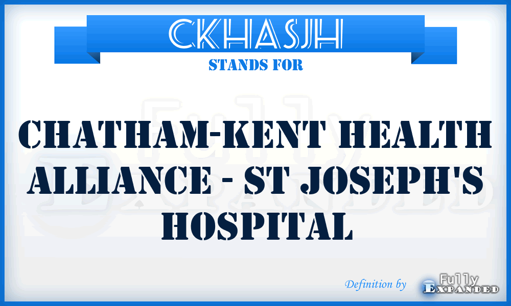 CKHASJH - Chatham-Kent Health Alliance - St Joseph's Hospital