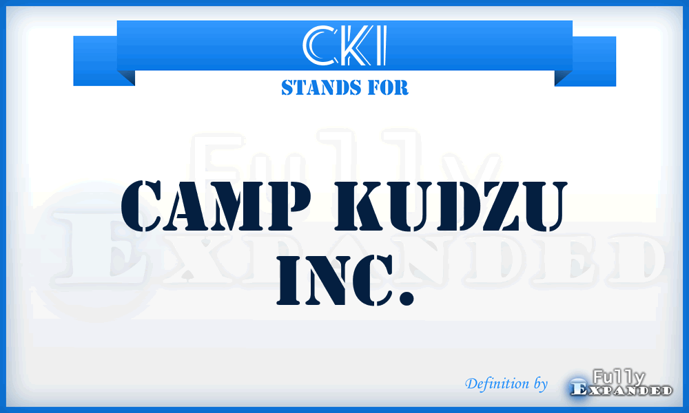 CKI - Camp Kudzu Inc.