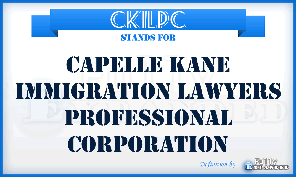 CKILPC - Capelle Kane Immigration Lawyers Professional Corporation