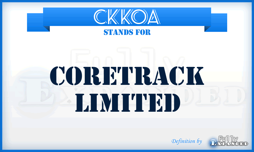 CKKOA - Coretrack Limited