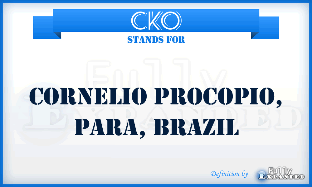 CKO - Cornelio Procopio, Para, Brazil