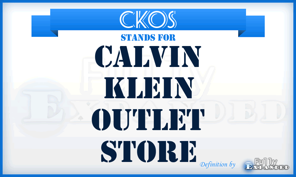 CKOS - Calvin Klein Outlet Store