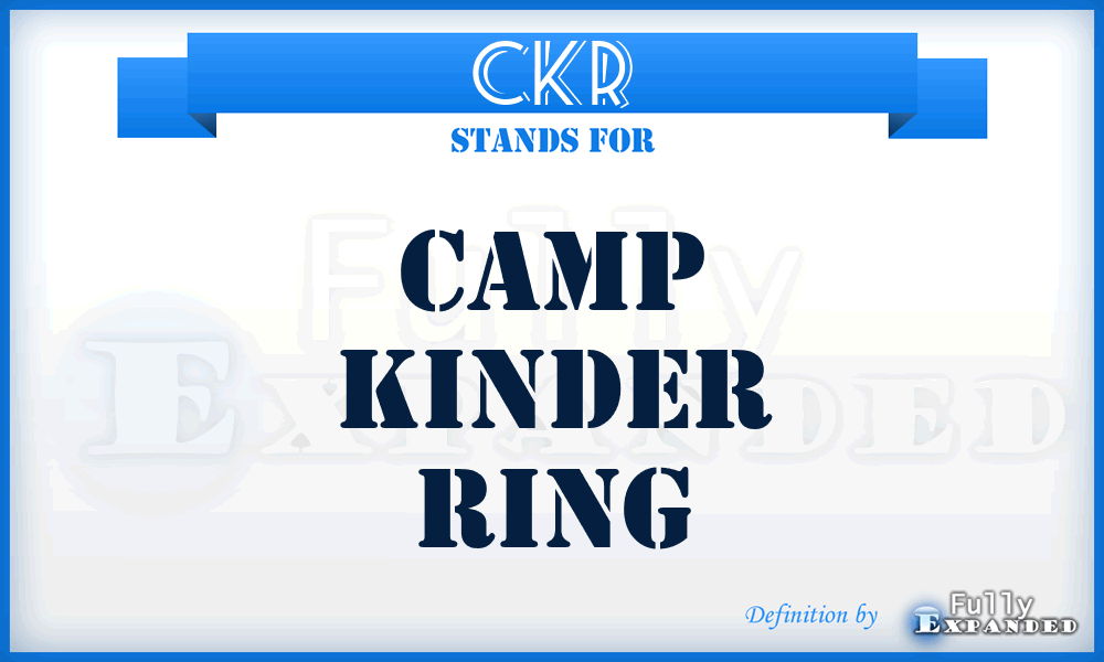 CKR - Camp Kinder Ring