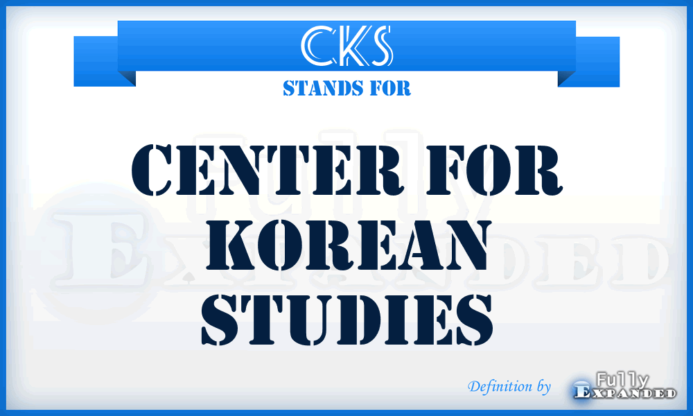 CKS - Center for Korean Studies
