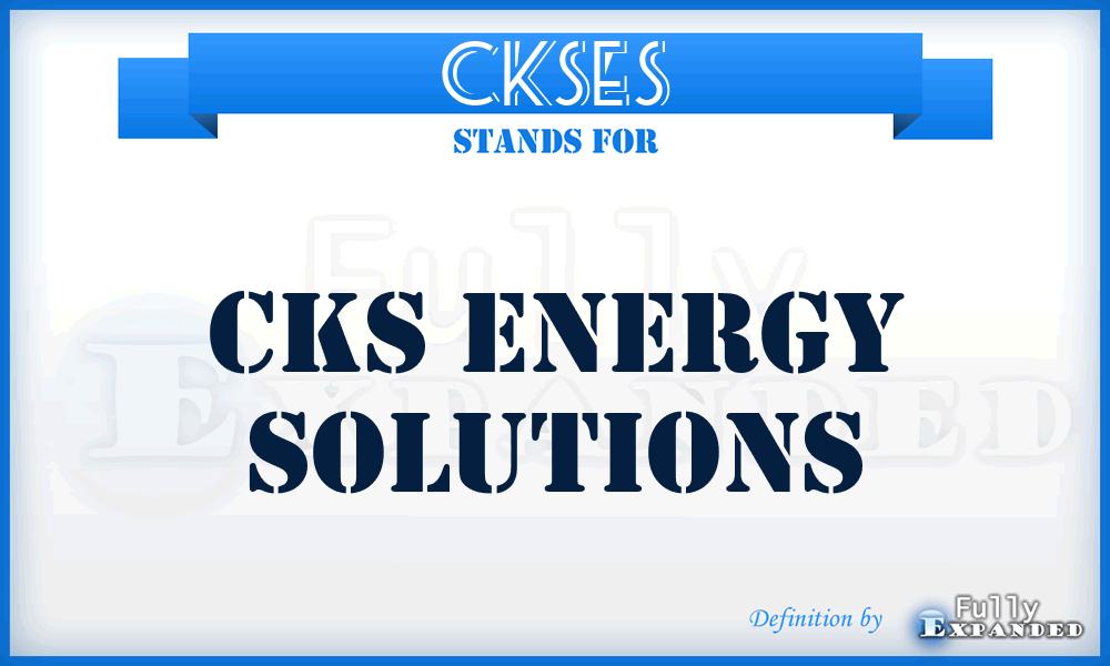 CKSES - CKS Energy Solutions