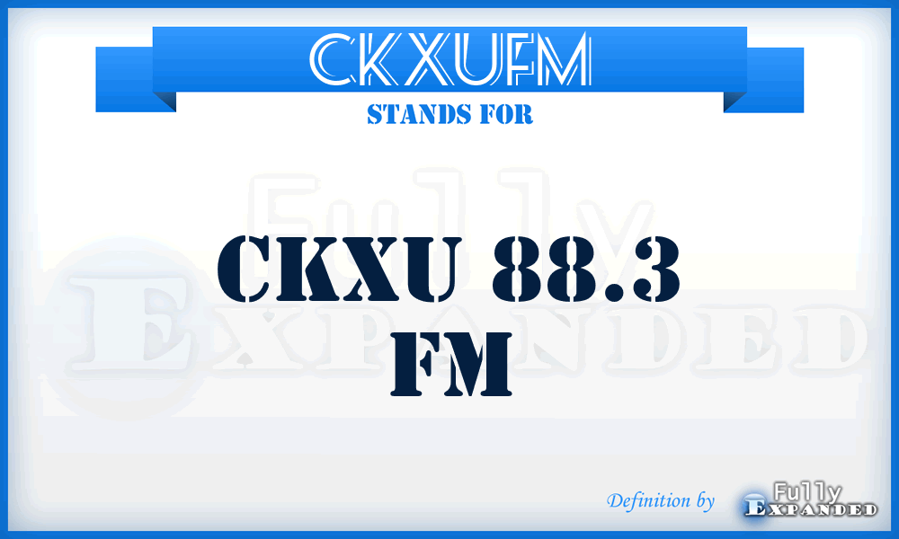 CKXUFM - CKXU 88.3 FM