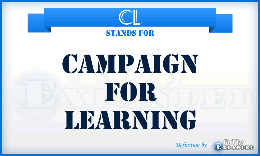 CL - Campaign for Learning