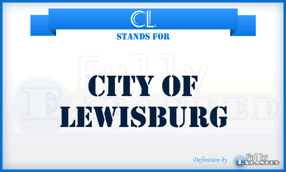 CL - City of Lewisburg