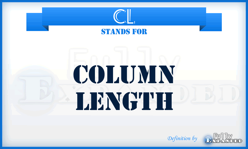 CL - Column Length