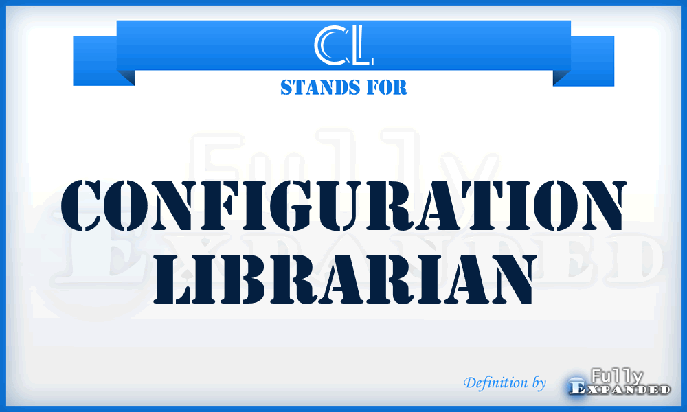 CL - Configuration Librarian