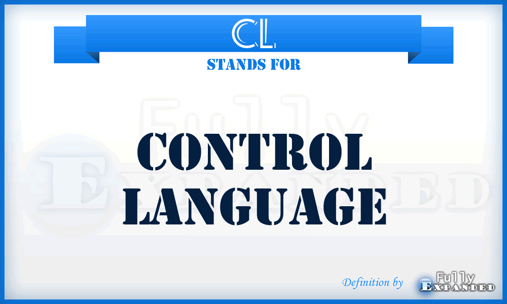 CL - Control Language