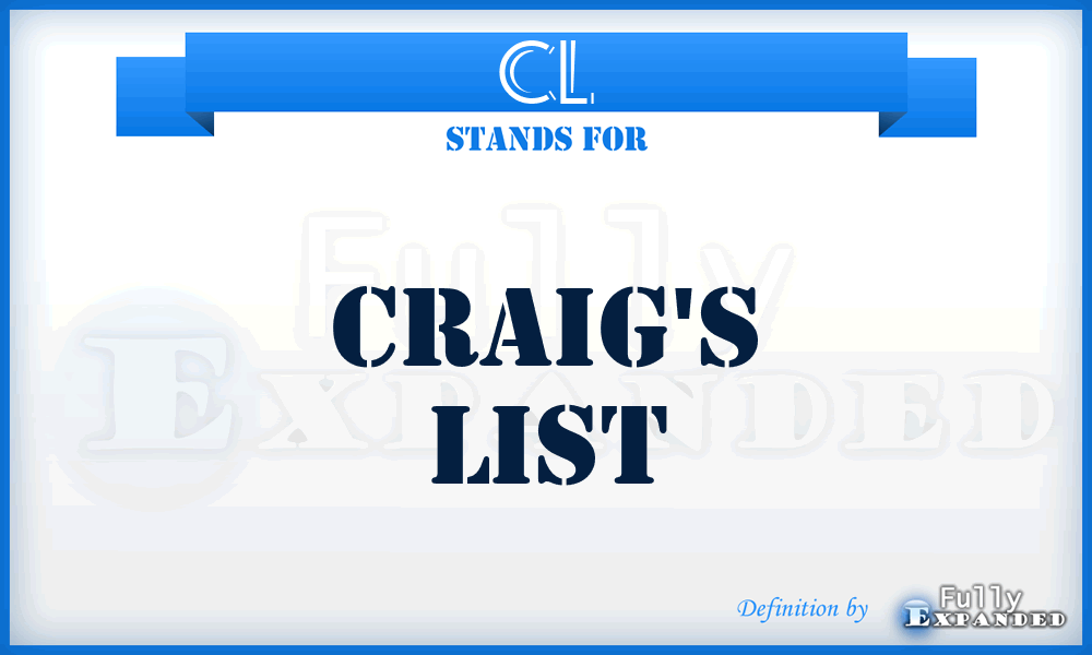 CL - Craig's List
