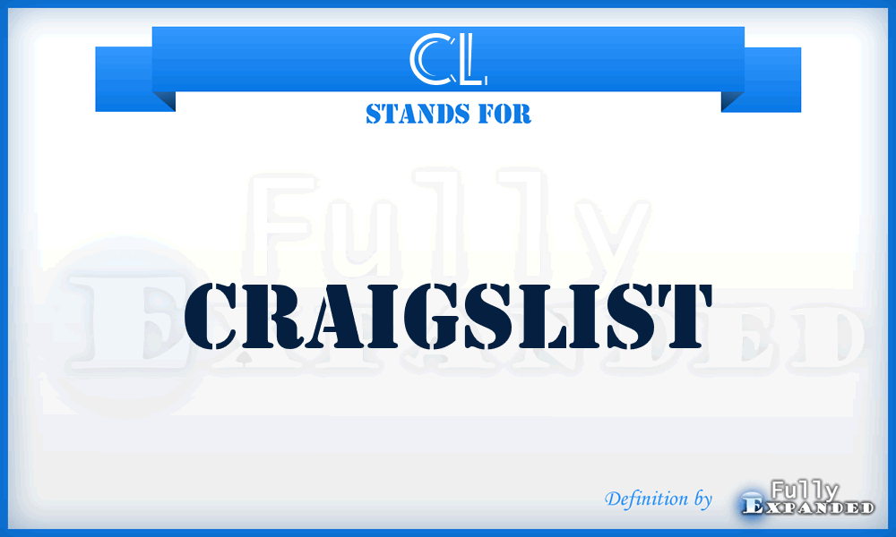 CL - CraigsList