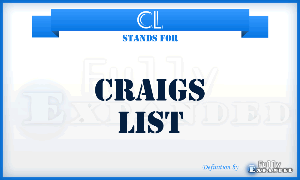 CL - Craigs List