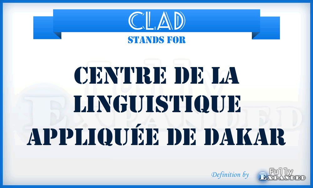 CLAD - Centre de la Linguistique Appliquée de Dakar