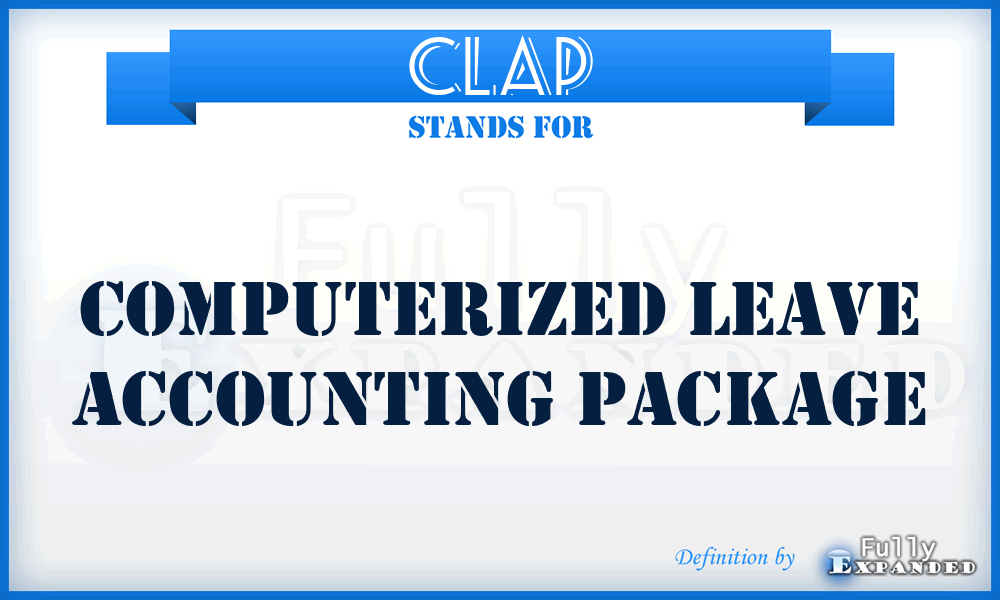 CLAP - Computerized Leave Accounting Package