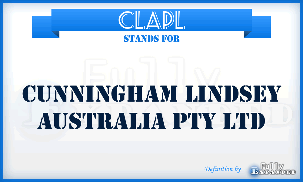 CLAPL - Cunningham Lindsey Australia Pty Ltd